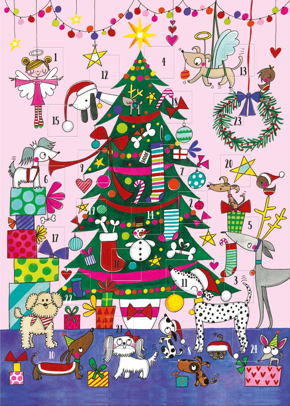 Christmas Tree Advent Calendar Holiday Card