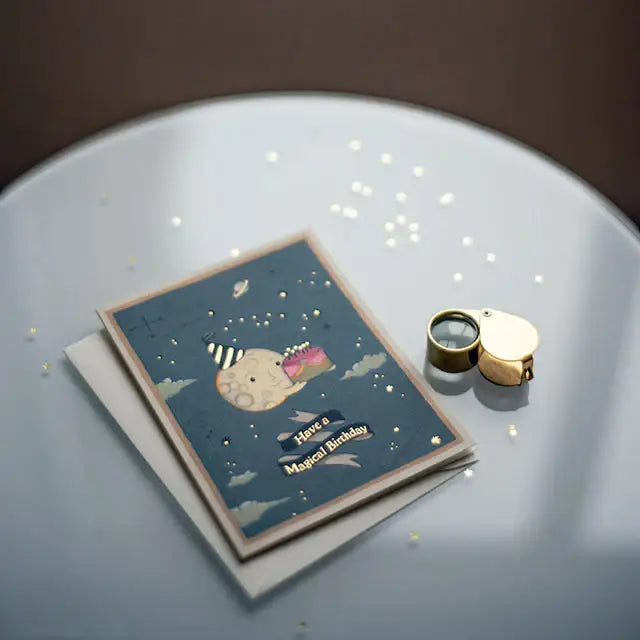 Moon Cake Birthday Card