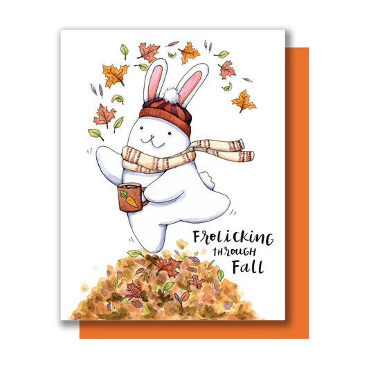 Frolicking Through Fall Bunny Card