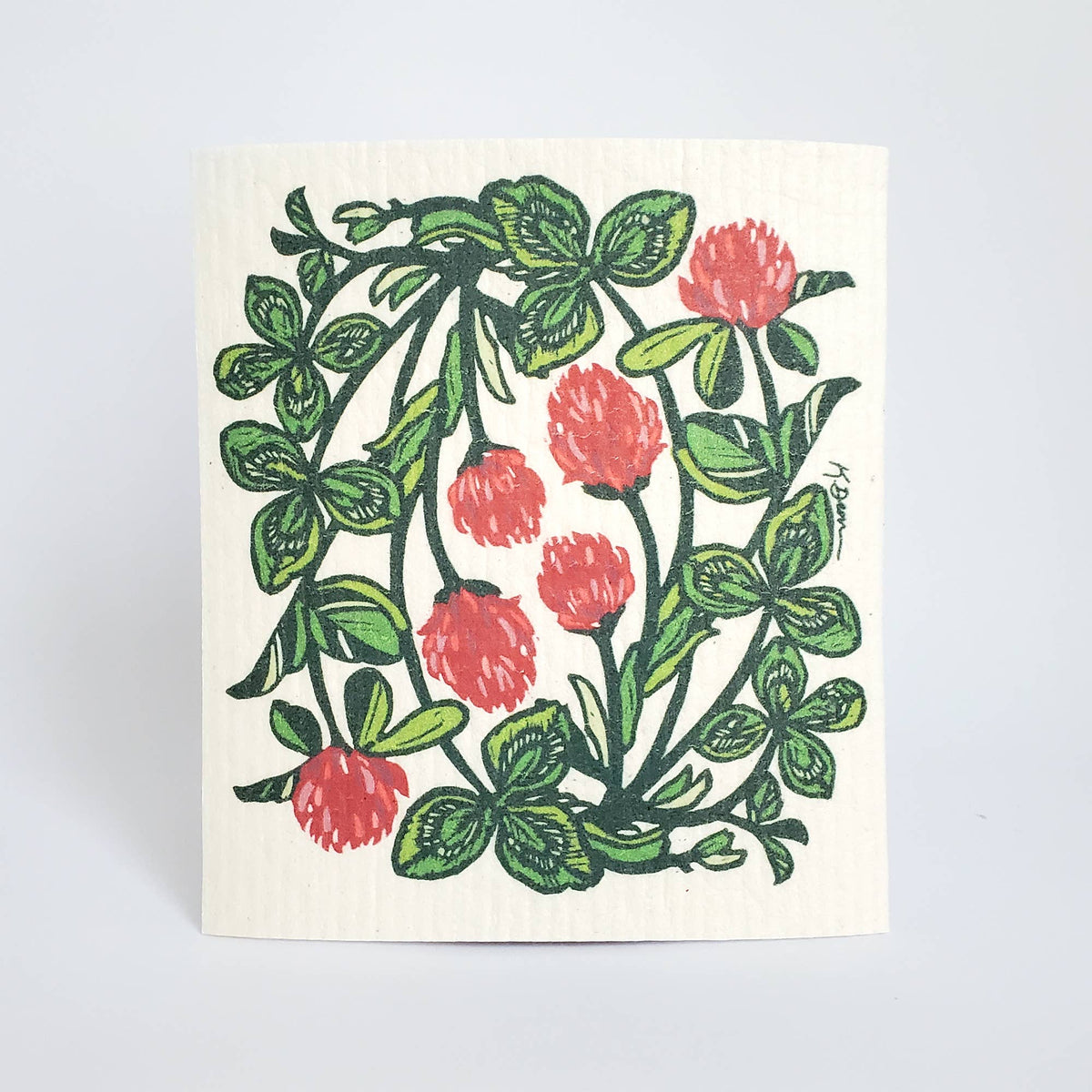 Spring Clover Swedish Dishcloth