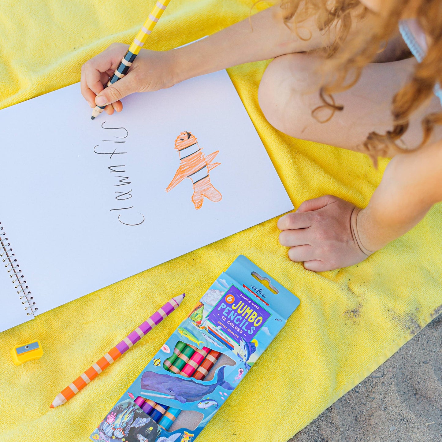 Under the Sea Jumbo Double Color Pencil Set with Sharpener