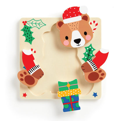 Festive Friends Wood Puzzles, Set of 4