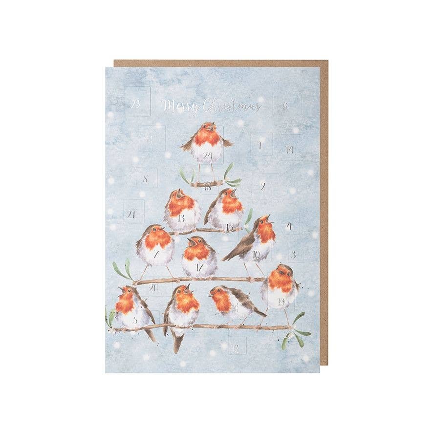 Rockin' Robins Advent Calendar Card
