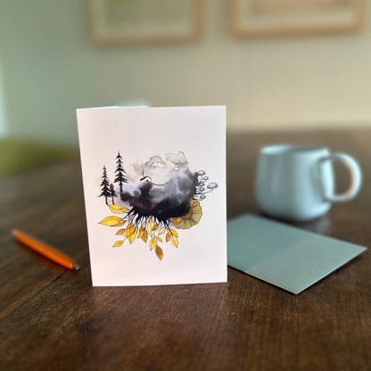 On the Quiet Side Blank Card