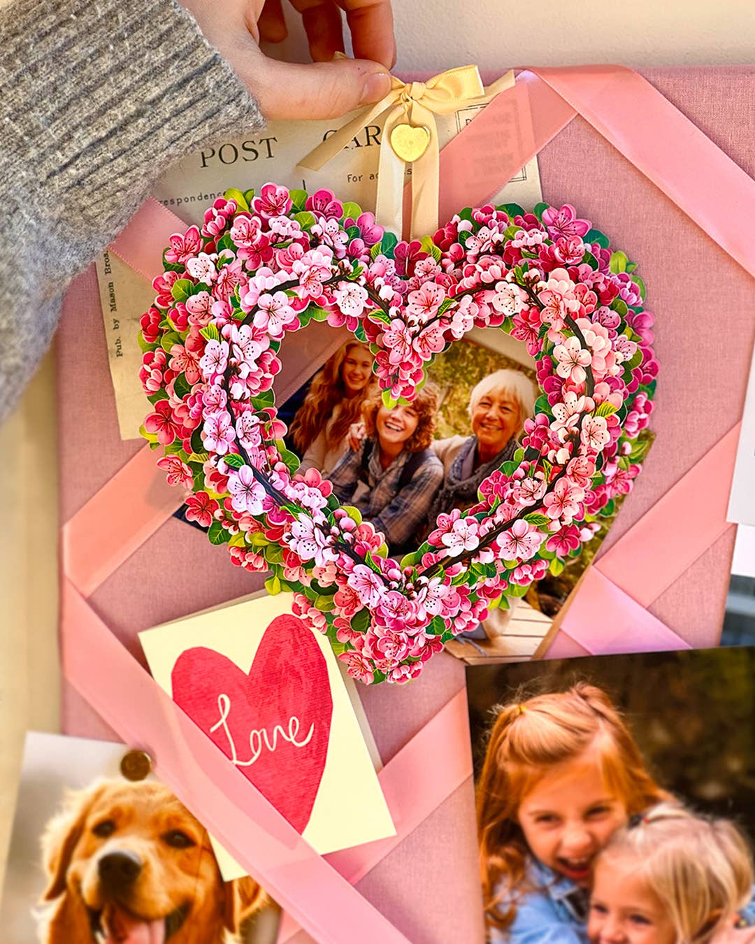 Mini Cherry Blossom Wreath Pop-Up & Card