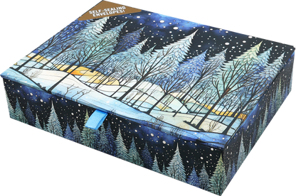 Winter Nightfall Deluxe Boxed Holiday Cards