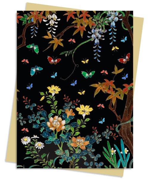 Ashmolean: Cloisonne Casket with Flowers Blank Card