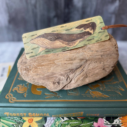 Humpback Whale Wooden Bookmark