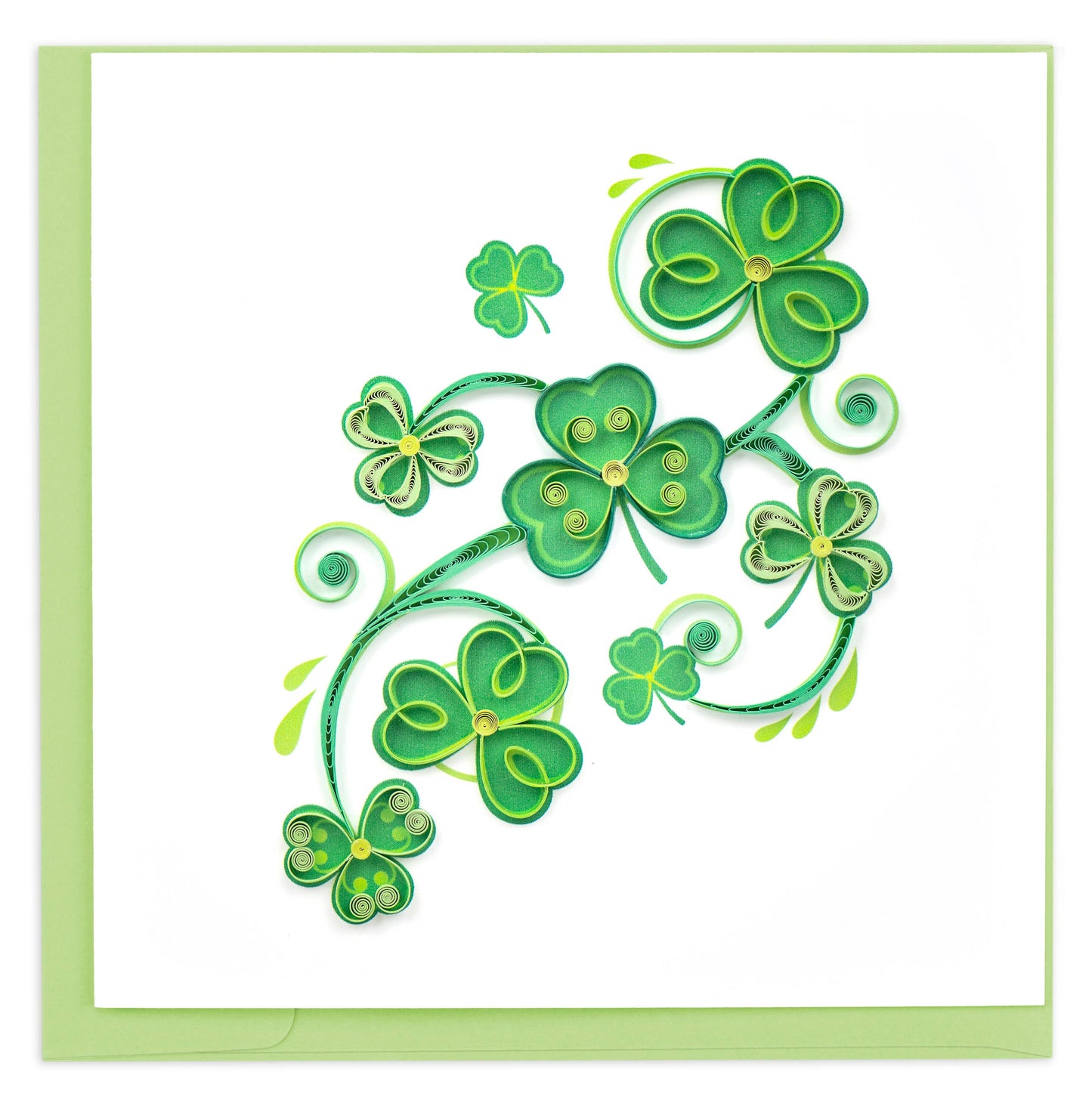 Quilled Shamrocks Blank Card