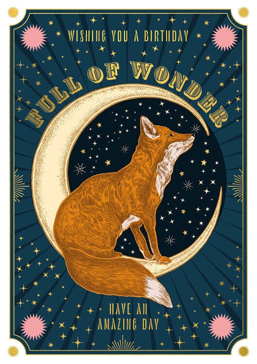 Fox Full of Wonder Birthday Card