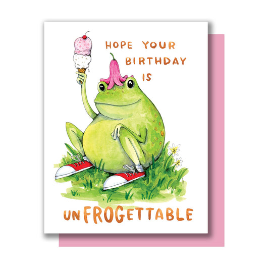 Unfrogettable Frog Birthday Card