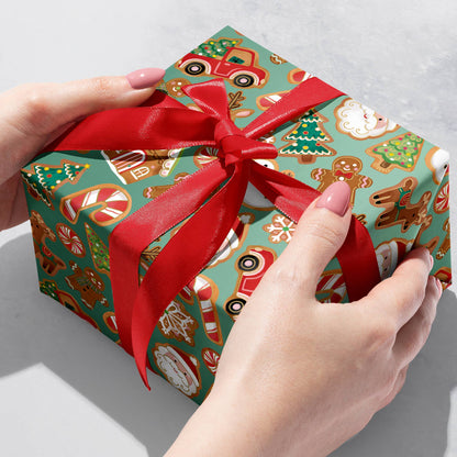 Christmas Cookies Jumbo Gift Wrap Paper, 2 Rolls