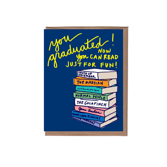 Books for Fun Graduation Greeting Card
