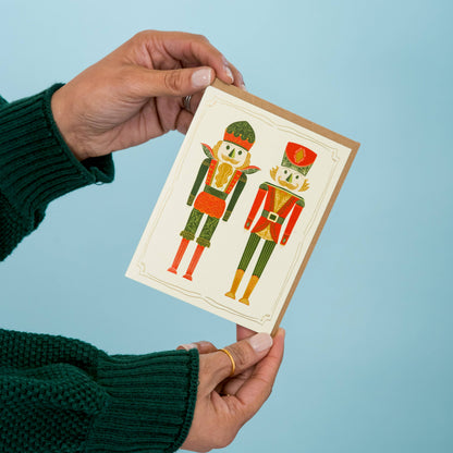Gold Foil Royal Nutcrackers Holiday Card