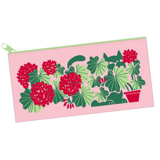 Houseplant & Cat Canvas Pencil Pouch
