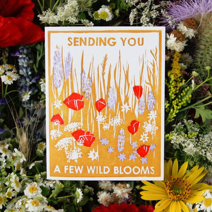 Wild Blooms Thinking of You Card