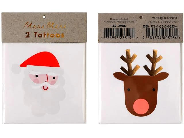 Santa & Reindeer Small Tattoos
