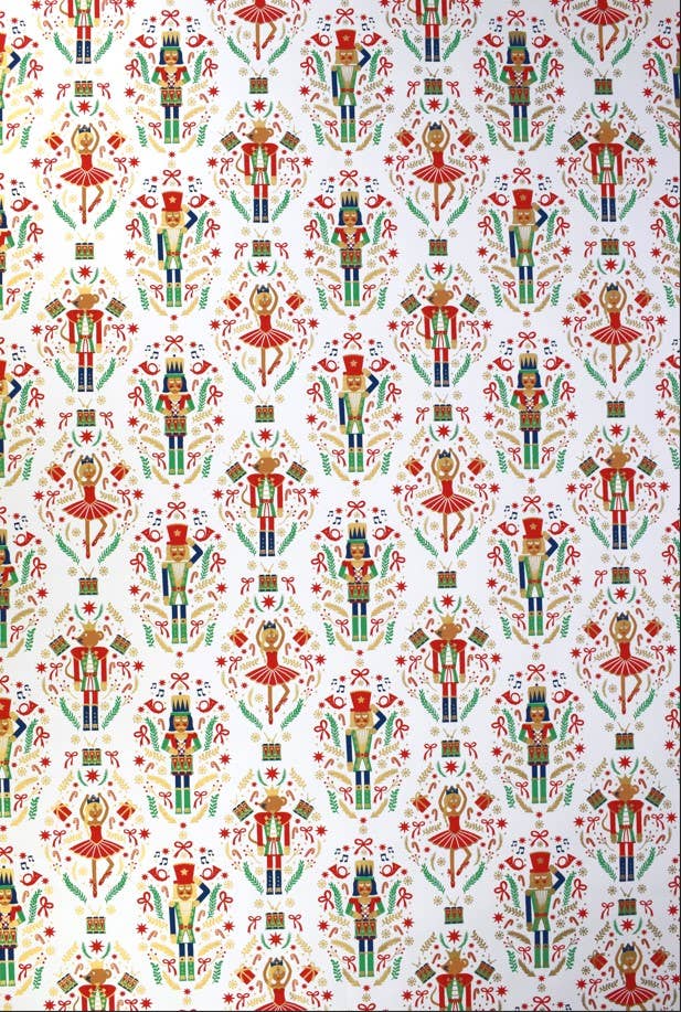 Ballerinas & Nutcrackers Holiday Gift Wrap, 2 Rolls