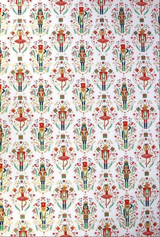 Ballerinas & Nutcrackers Holiday Gift Wrap, 2 Rolls