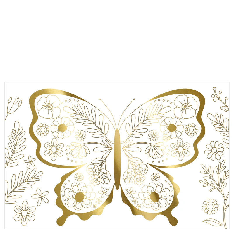 Butterfly Gold Foil Coloring Posters