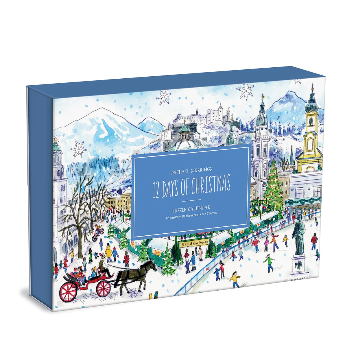 Snowy Villages of the World 12-Day Advent Calendar Puzzle - 80pc