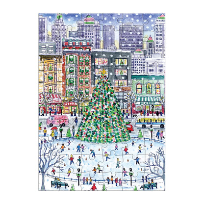 Michael Storrings Christmas in the City Greeting Card Puzzle - 60pc