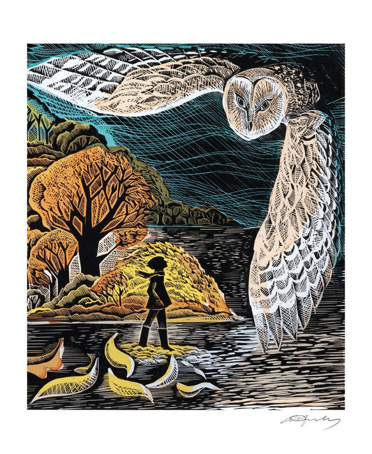 October Owl Blank Card