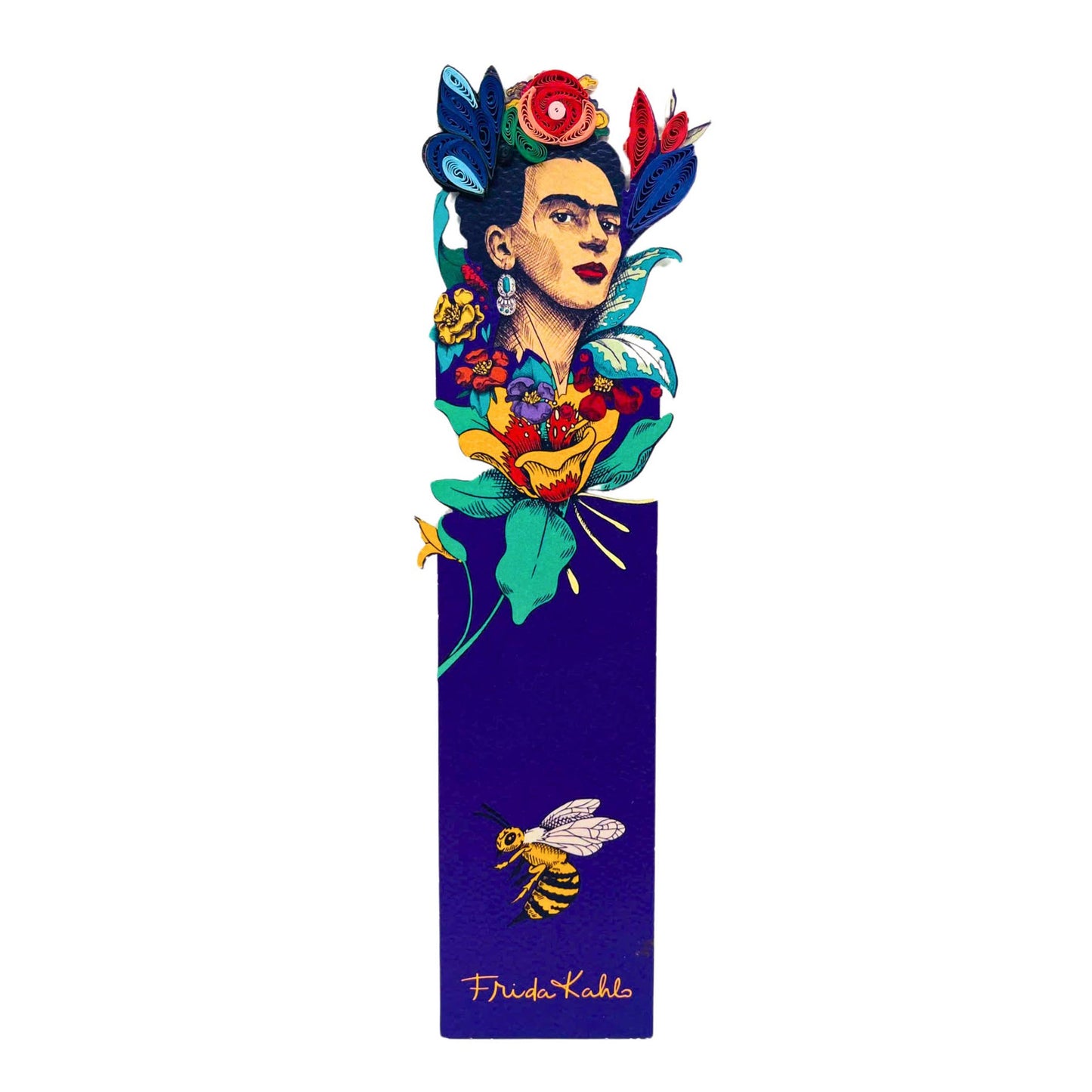 Frida Kahlo Flowers Quilling Bookmark