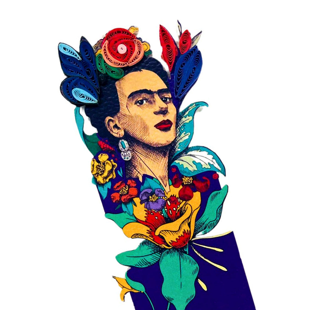 Frida Kahlo Flowers Quilling Bookmark