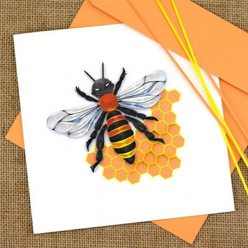 Honey Bee Quilled Card