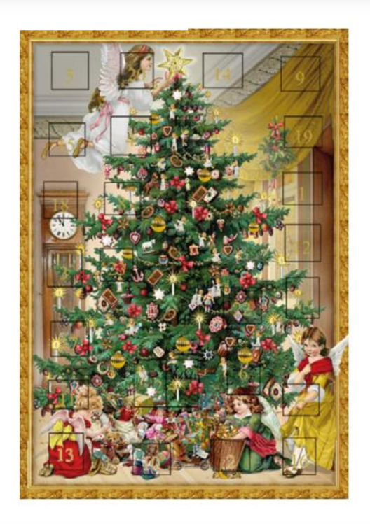 Christmas Tree Advent Calendar Christmas Card