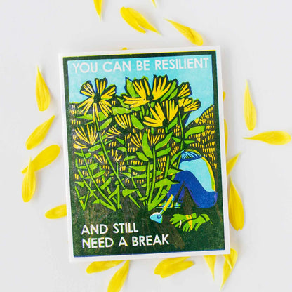 Resilient and Resting Encouragement Card