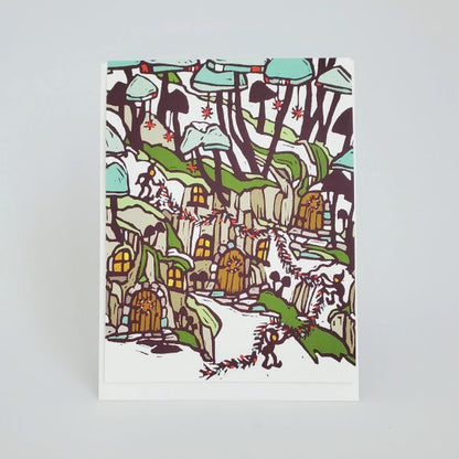 Holiday Mushroom Blank Christmas Card