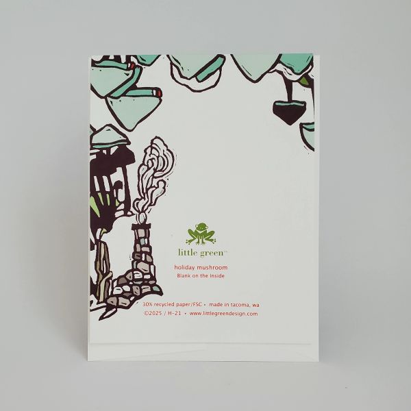 Holiday Mushroom Blank Christmas Card