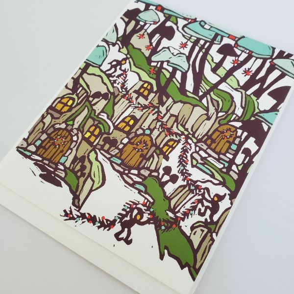 Holiday Mushroom Blank Christmas Card