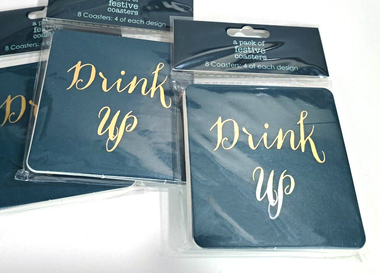 Cheers and Drink Up Coasters