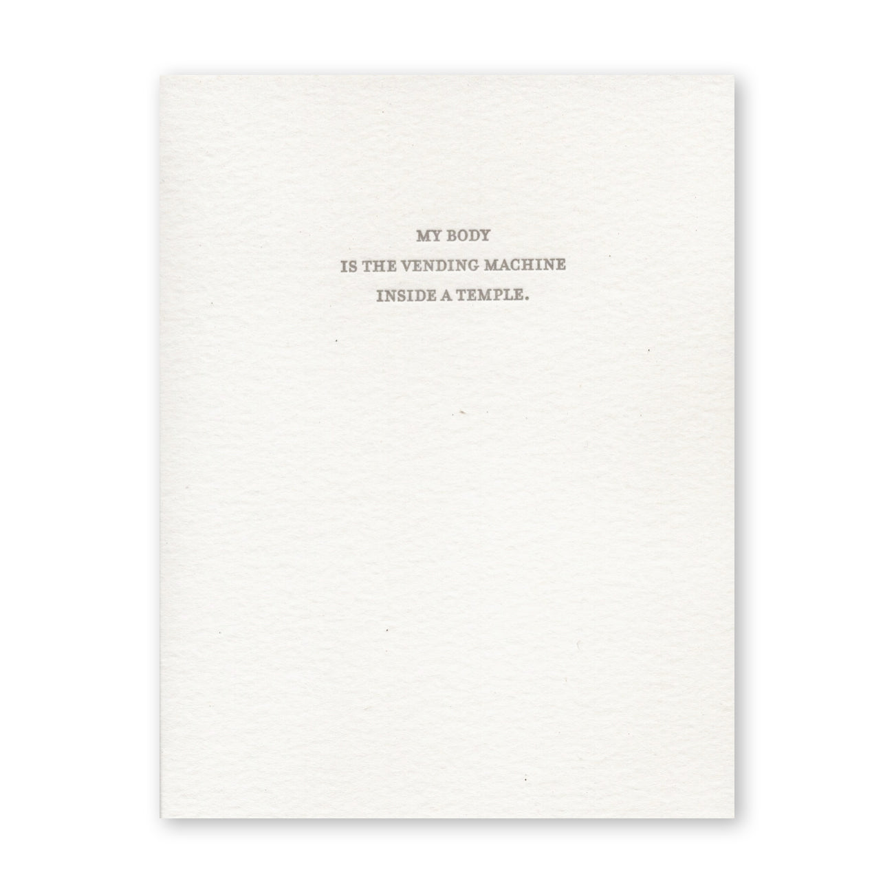 Vending Machine Blank Card