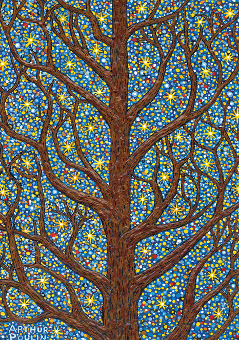 Starry Tree Foil Holiday Cards