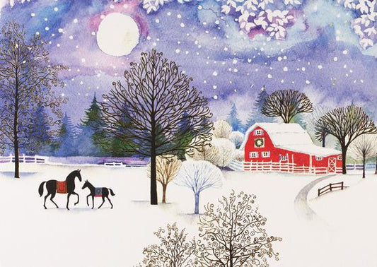 Winter Farm Deluxe Boxed Holiday Cards