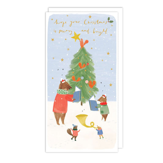 Merry and Bright Money Wallet Christmas Card