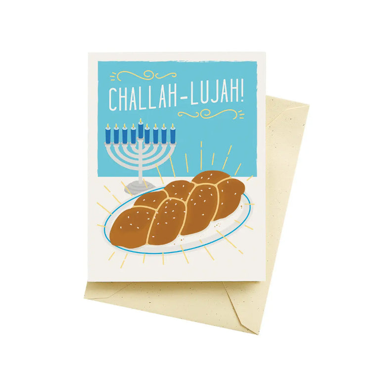 Challah-lujah Chanukah Card