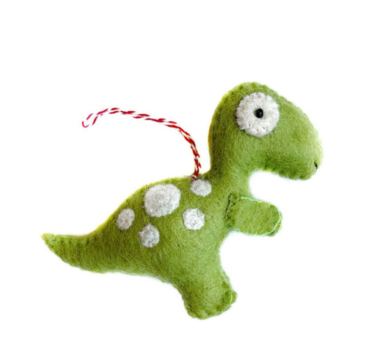 T-Rex Dinosaur Felted Ornament