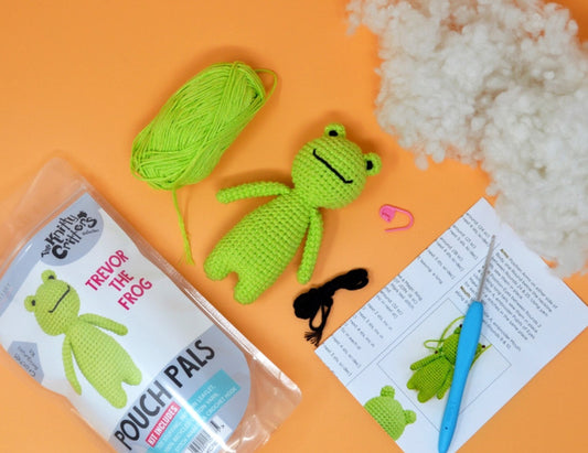 Trevor the Frog Knitty Critters Crochet Kit