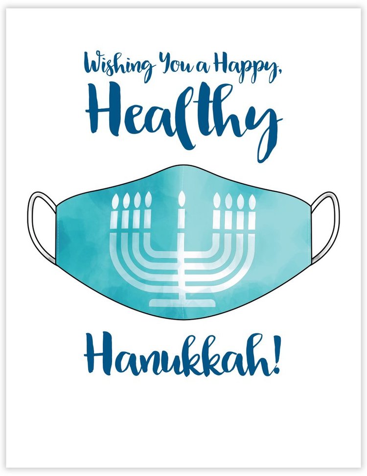Happy Hanukkah Mask Card