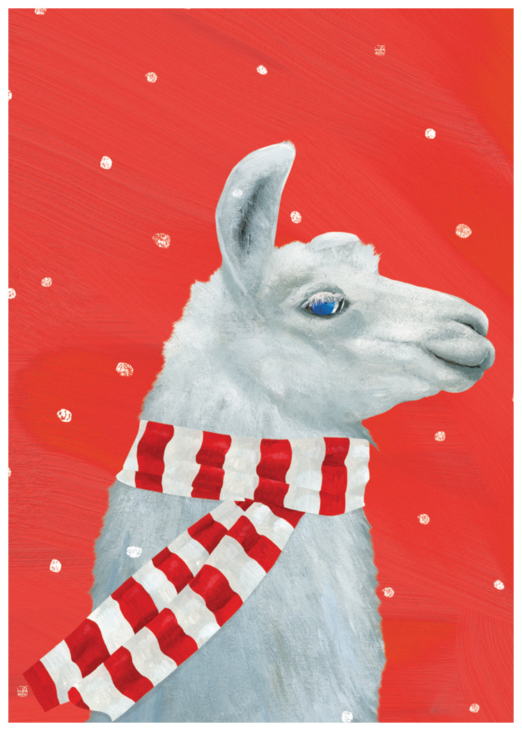 Cozy Llama Holiday Card