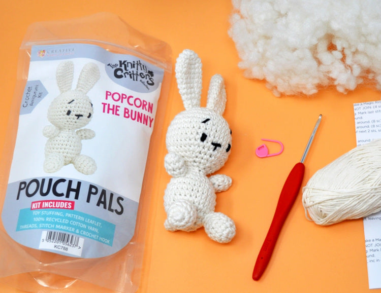 Popcorn the Bunny Knitty Critters Crochet Kit