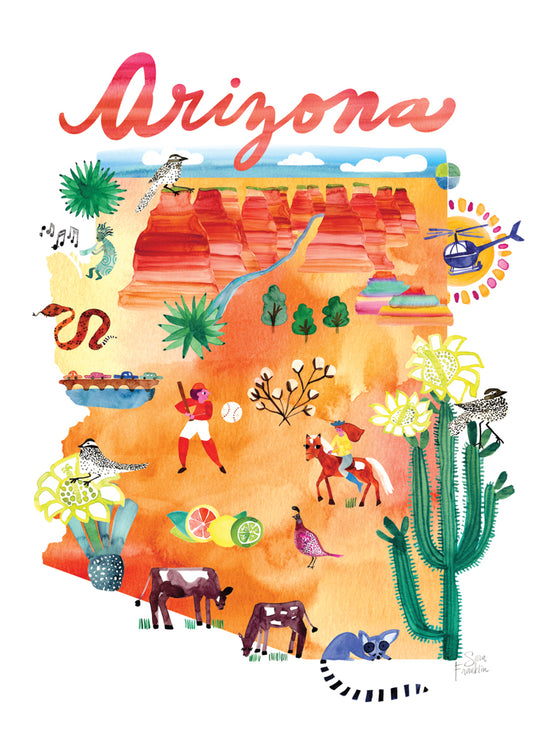Watercolor USA: Arizona Card