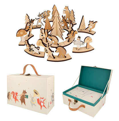 Woodland Animal Band Advent Calendar Suitcase