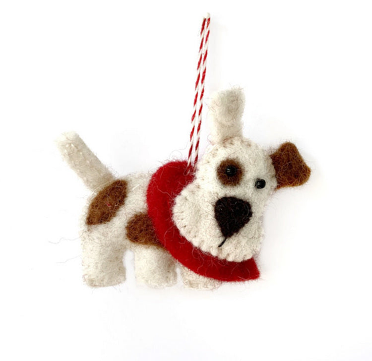 Dog Felted Ornament