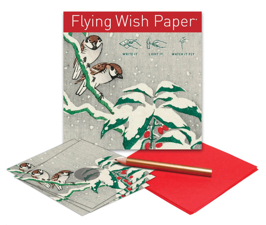 Winter Birds Flying Wish Paper Kit